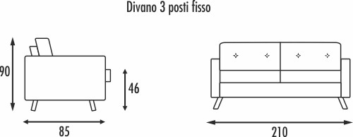 Iseo Divano Legno Misure